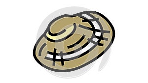 manila clam color icon animation