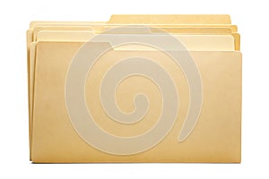 Manila File Folder on Background