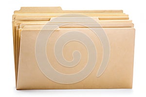 Manila file folder on background