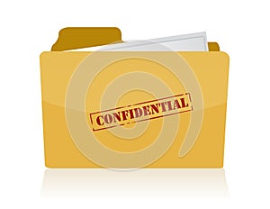 Manila file folder stamped with confidential