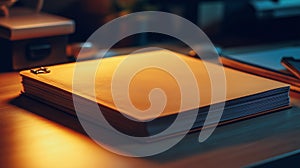 manila legal folder on an office desk