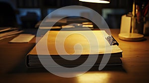 manila legal folder on an office desk