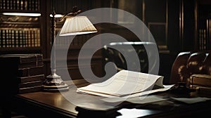 manila legal folder on an office desk