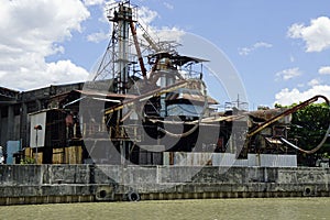 Manila, philippines, circa March 2023 - industrial area at the pasig river