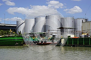 Manila, philippines, circa March 2023 - industrial area at the pasig river