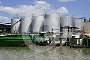 Manila, philippines, circa March 2023 - industrial area at the pasig river