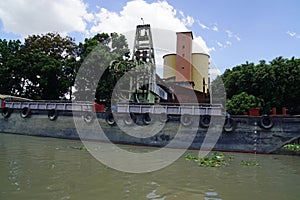 Manila, philippines, circa March 2023 - industrial area at the pasig river