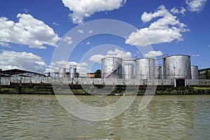 Manila, philippines, circa March 2023 - industrial area at the pasig river