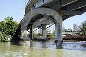 Manila, philippines, circa March 2023 - industrial area at the pasig river