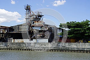 Manila, philippines, circa March 2023 - industrial area at the pasig river