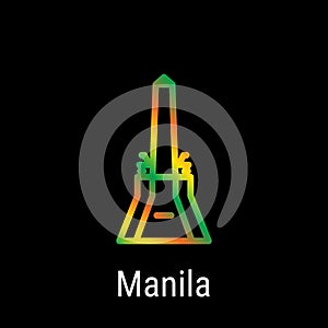 Manila, Philippines Vector Line Icon