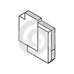 manilla paper isometric icon vector illustration photo