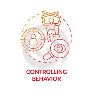 Manipulative behavior concept icon photo