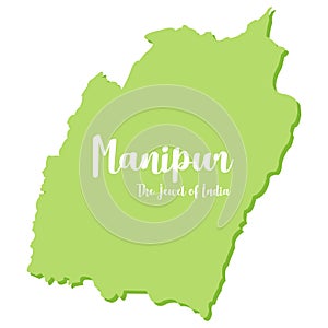 Manipur - `The Jewel of India` state in northeast India - Vector