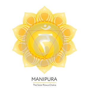 Manipura. Chakra vector isolated photo