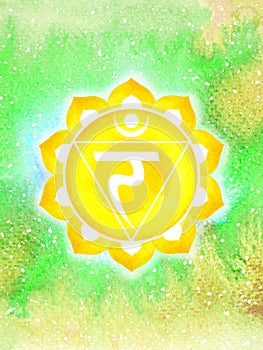 Manipura Solar Plexus Chakra yellow color logo symbol icon reiki mind spiritual health healing holistic energy lotus mandala