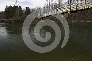 Manistee River footbridge