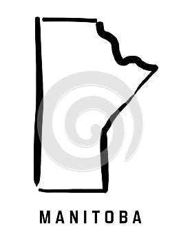 Manitoba map outline photo
