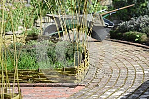 Manmade garden edging