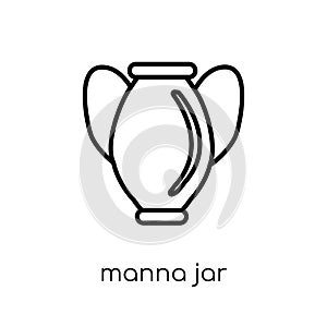 Manna Jar icon. Trendy modern flat linear vector Manna Jar icon