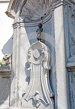 Manneken Pis Bronze Statue, Landmark of Brussels, Belgium