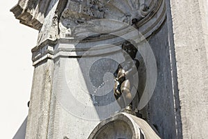 Manneken Pis sculpture in Brussels, Belgium