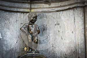 Manneken Pis sculpture in Brussels, Belgium