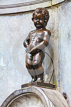 Manneken Pis sculpture in Brussels