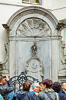 Manneken Pis sculpture in Brussels