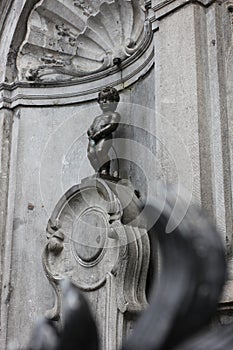 Manneken Pis statue in Brussels, Belgium