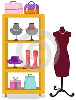 Mannequin and accessories of women