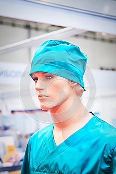 Mannequin in doctor medical clothing