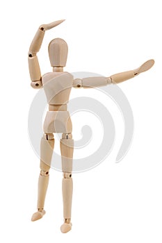 Mannequin doing aerobics exercise