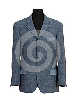 Mannequin in Elegant Gray Business Suit