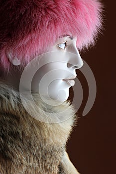 Mannequin in fur