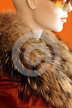 Mannequin in fur