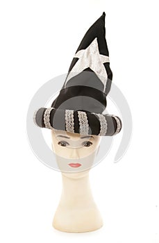 Mannequin head with wizard hat