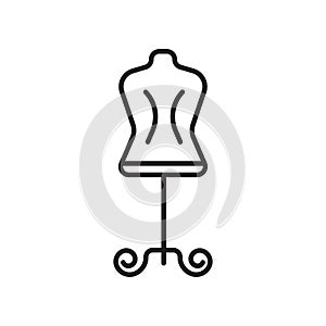 Mannequin icon vector isolated on white background, Mannequin sign , sign and symbols in thin linear outline style