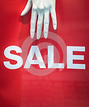 Mannequin Sale Sign