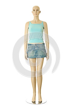 Mannequin in short skirt | Isolated