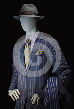 Mannequin in Striped Suit and Hat