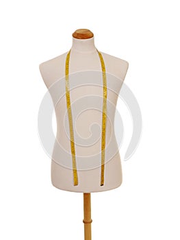 Mannequin torso with tape measure