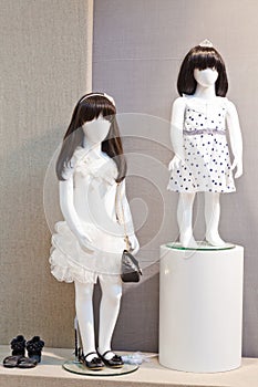 Mannequins in children's clothing store