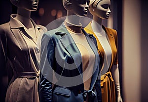 mannequins in a clothing store.