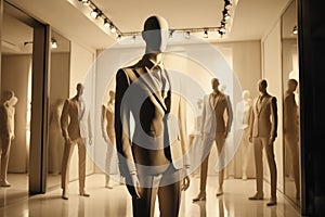 Mannequins in a fashion store