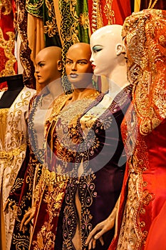 Mannequins in wedding dress