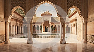 Mannerist Alhambra Courtyard 3d Rendering - 8k Resolution