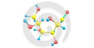 Mannose molecular structure on white photo