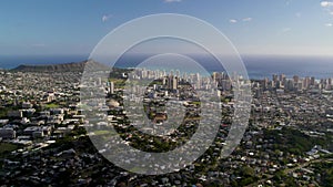 Manoa Valley and Diamond Head on Oahu, Hawaii