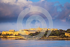 Manoel Island and Fort Manoel at sunrise with beautiful clouds